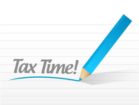 Tax time message concept icon illustration design over a white background のイラスト素材