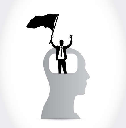 head with a successful businessman avatar. illustration design isolated over a white background.のイラスト素材