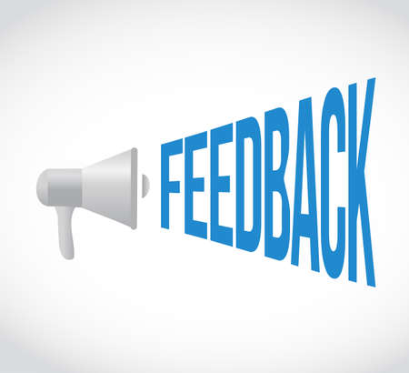 feedback loudspeaker message isolated over a white backgroundのイラスト素材