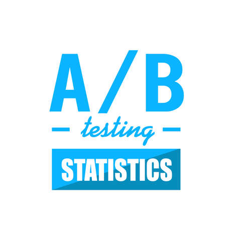 a b testing statistics sign illustration design over a white backgroundのイラスト素材