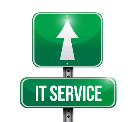 it service street sign illustration design over a white backgroundのイラスト素材