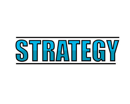 word strategy sign illustration design over a white backgroundのイラスト素材
