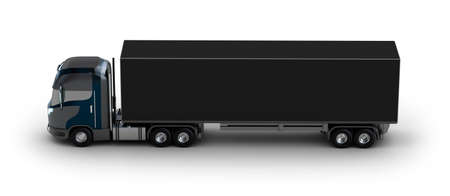 Truck with container isolated on white  My own designの写真素材