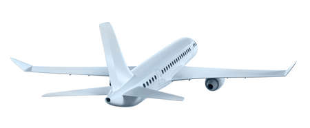Airplane flying away. My own designの写真素材