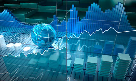 Stock exchange board abstract background