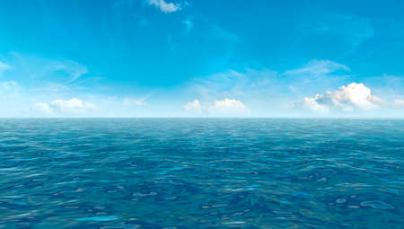 Beautiful sky and blue oceanの写真素材