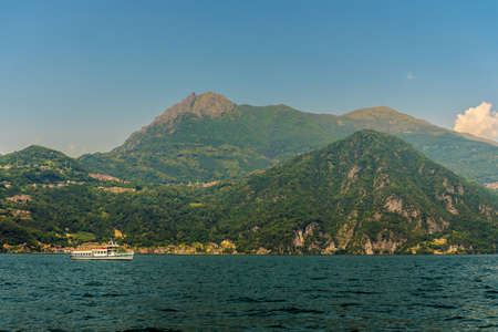 Lake Como, Italy, view on Menaggioのeditorial素材