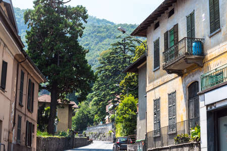 View of Menaggio old street. Province Como. Italyの写真素材