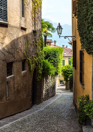 View of Menaggio old street. Province Como. Italyの写真素材