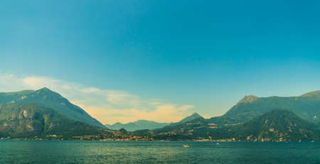 Lake Como, Italy, view on Menaggioの写真素材
