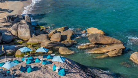 Rest place on the rocks Samui, Thailand.の写真素材