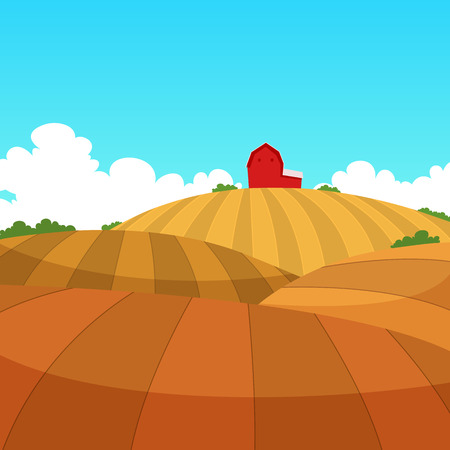 Farm Landscapeのイラスト素材