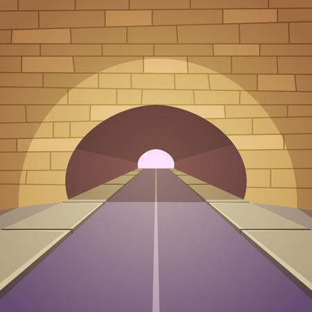 Tunnel Roadのイラスト素材