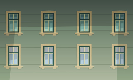 Retro Building Facadeのイラスト素材