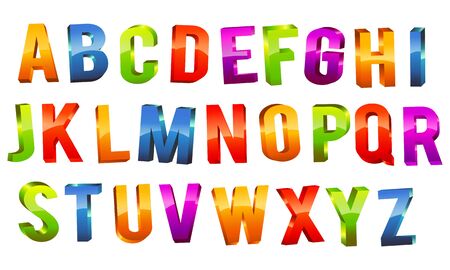 Alphabet 3D Textのイラスト素材
