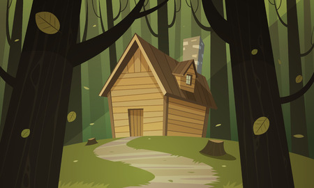 Cabin in woodsのイラスト素材
