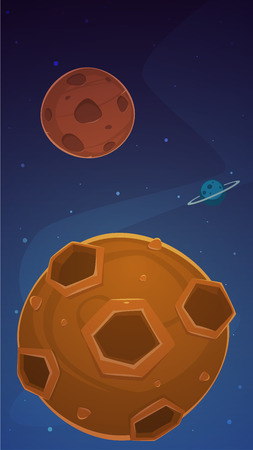 Cartoon Game Space Backgroundのイラスト素材