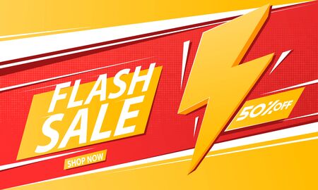 Flash sale background, template, poster or banner. Sale background. Vector illustration.のイラスト素材