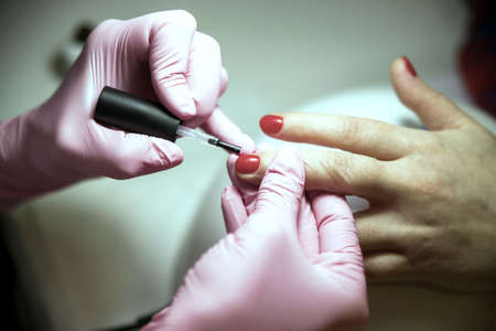 Hand treatment is sterile and safe.のeditorial素材