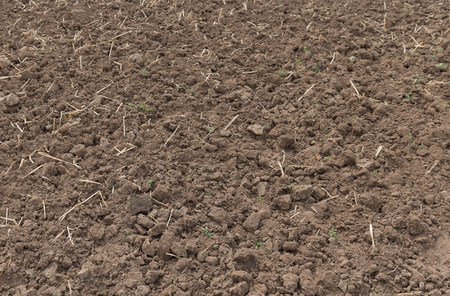 plowed groundの写真素材