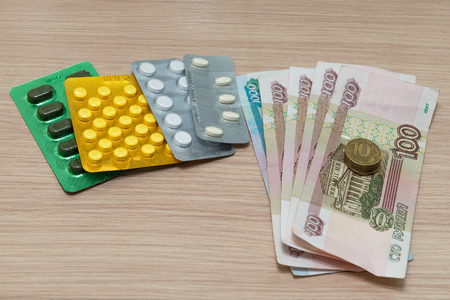 Concept: expensive medicines in Russiaの写真素材