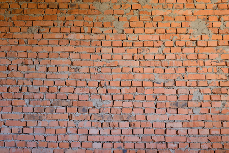 Background of brick wall of red brickの写真素材