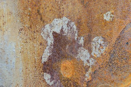 surface of an old rusty metal wallの写真素材