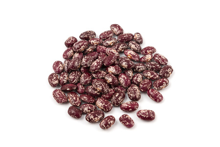 bunch of red beans on a white backgroundの写真素材
