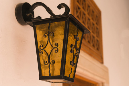 The old wrought-iron lanternの写真素材