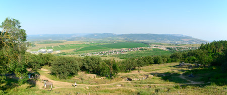 July 11, 2021: View of the mountains and nature from the Malakhov Kurgan in Sevastopol. Sevastopol. Russia.の写真素材