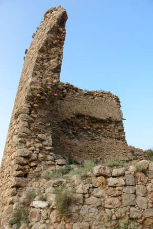 Ruins of the ancient fortress of Cembalo in Balaklavaの写真素材