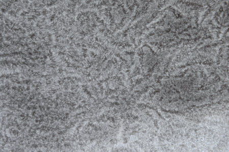 The surface of the window decorated with snow patternsの写真素材
