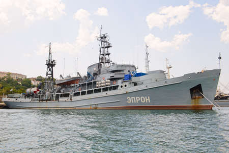 July 11, 2021: Rescue vessel "EPRON" off the coast. The Black Sea. Russia.のeditorial素材
