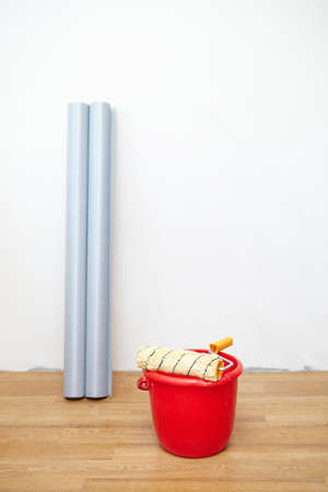 Equipment for wallpapering の写真素材