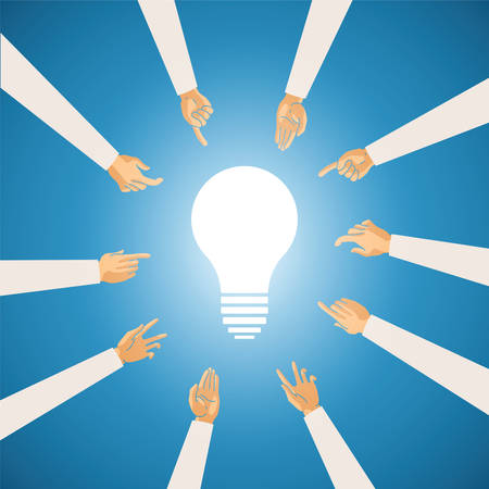 Vector concept of new fresh and shiny creative ideaのイラスト素材