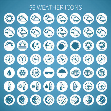 Vector weather icon set for widgets and sites.のイラスト素材