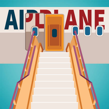 Vector aircraft boarding bridge conceptのイラスト素材