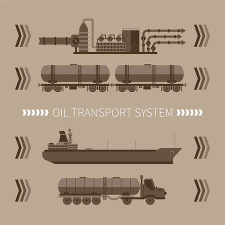 Abstract vector concept of mineral oil transport systemのイラスト素材