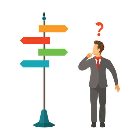 Different ways vector concept in flat cartoon styleのイラスト素材