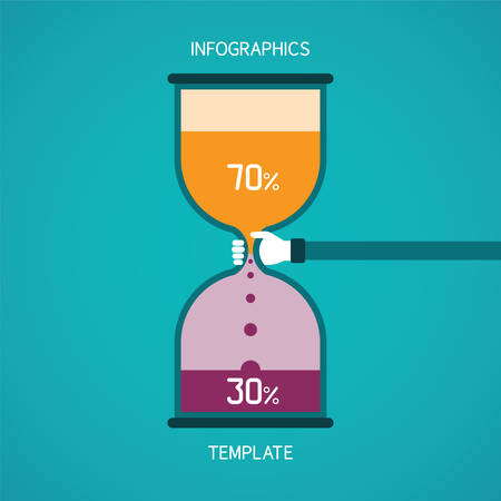 Abstract vector bar diagram infographic template in flat styleのイラスト素材