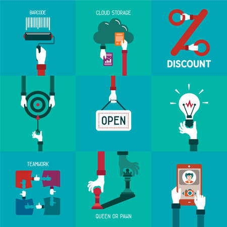 Common simple business concepts setのイラスト素材