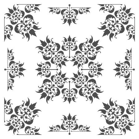 Old fashioned floral design element for textures and backgroundsのイラスト素材