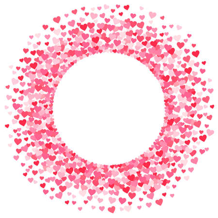 Pink and red hearts pattern.のイラスト素材