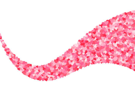Pink and red hearts pattern.のイラスト素材