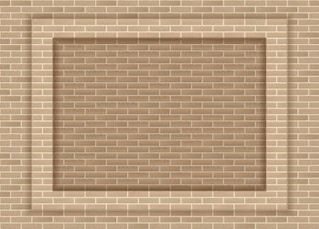 Vector sandstone brick wall frame or backgroundのイラスト素材