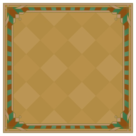 Abstract background with square symmetric frame, brown. Vectorのイラスト素材