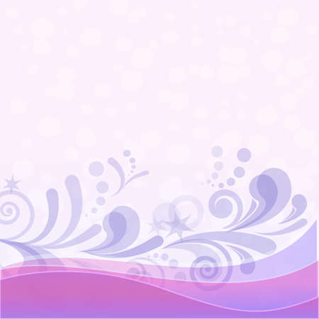 Abstract violet and lilac background with symbolical figures  contains transparenciesのイラスト素材