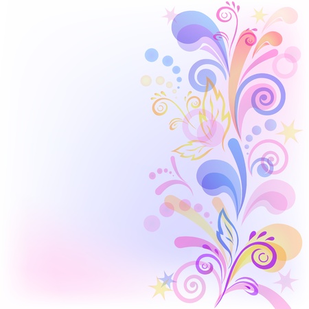Abstract background with symbolical flower and figures  Vector eps10, contains transparenciesのイラスト素材