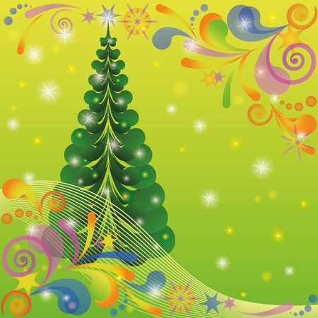 Christmas background for holiday design with fir treeのイラスト素材