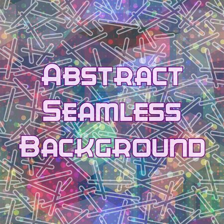 Abstract Seamless Background with Colorful Geometrical Figures.   Contains Transparencies. Vectorのイラスト素材